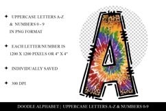 Tie Dye Leopard Doodle Letter Sublimation Alphabet Set Product Image 2