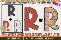 Blank Alphabet Letters - Doodle Alphabet Bundles - 4 Sets Product Image 17