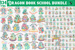 Dragon book School Sublimation Bundle | Cute Back to School Product Image 1