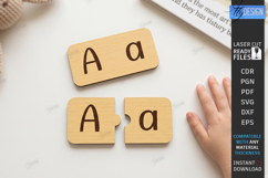Alphabet Matching Puzzle Laser Cut Bundle | Kids Laser | CNC Product Image 2