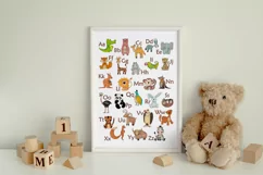 Alphabet Poster For Kids | Nursery Animal Alphabet Print Product Image 4