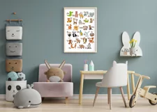 Alphabet Poster For Kids | Nursery Animal Alphabet Print Product Image 3