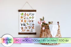 Alphabet Poster For Kids | Nursery Animal Alphabet Print Product Image 1