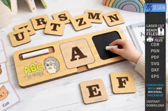 Alphabet Tracing Board Laser Cut | Montessori Educational Product Image 1