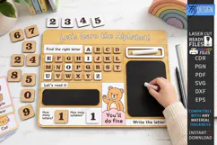 Alphabet Tracing Board Laser Cut | Montessori Educational Product Image 1