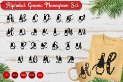 Gnome Alphabet Monogram with Dots on Letters A-Z Product Image 1