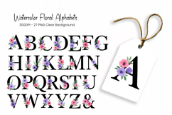 Alphabet, Letters, Monogram, Purple and Pink Flowers Product Image 1