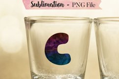 Galaxy abstract ink alphabet sublimation design bundle Product Image 5