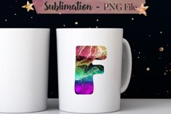 Galaxy abstract ink alphabet sublimation design bundle Product Image 8