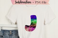 Galaxy abstract ink alphabet sublimation design bundle Product Image 12