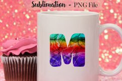 Galaxy abstract ink alphabet sublimation design bundle Product Image 15