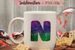 Galaxy abstract ink alphabet sublimation design bundle Product Image 16
