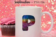 Galaxy abstract ink alphabet sublimation design bundle Product Image 18