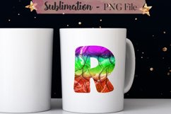 Galaxy abstract ink alphabet sublimation design bundle Product Image 20