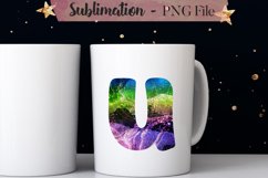 Galaxy abstract ink alphabet sublimation design bundle Product Image 23