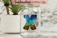 Galaxy abstract ink alphabet sublimation design bundle Product Image 26