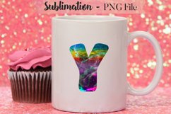 Galaxy abstract ink alphabet sublimation design bundle Product Image 27