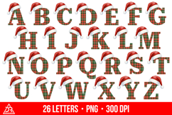 Christmas Plaid Alphabet Numbers PNG Set Product Image 2