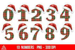Christmas Plaid Alphabet Numbers PNG Set Product Image 3