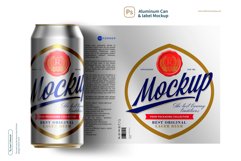 500ml Aluminum Can &amp; label Mockup Bundle Product Image 2