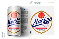 500ml Aluminum Can &amp; label Mockup Bundle Product Image 4