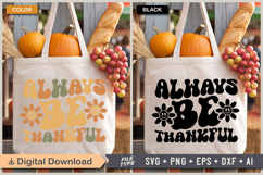 Always Be Thankful SVG File | Fall Retro SVG Product Image 2
