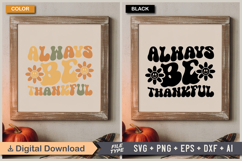 Always Be Thankful SVG File | Fall Retro SVG Product Image 5