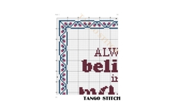 Always believe in magic inspirational quote cross stitch pattern - Tango Stitch