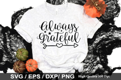 Always Grateful SVG - Thanksgiving Design Product Image 1