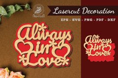 Always In Love Laser Cut Decoration Product Image 1