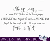 Always Pray Christian Farmhouse Home Sign Svg Product Image 2