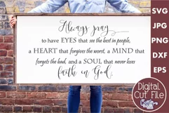 Always Pray Christian Farmhouse Home Sign Svg Product Image 1