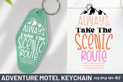 Adventure Motel Keychain, Always take the scenic route Product Image 1