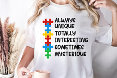 Always unique totally interesting SVG, Autism Quotes SVG Product Image 1