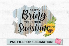 Sublimation Quote, Mug Sublimation Design, Sunflower PNG Product Image 1
