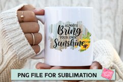 Sublimation Quote, Mug Sublimation Design, Sunflower PNG Product Image 2