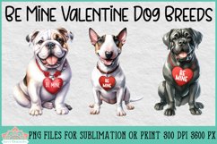 Be Mine Valentine Dog Breeds | Sublimation Clipart Product Image 1