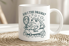 Am I the Drama Frog SVG PNG | Funny Bathtub Frog Clipart Product Image 2