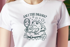 Am I the Drama Frog SVG PNG | Funny Bathtub Frog Clipart Product Image 3