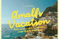Amalfi Vacation Bold Script Font Coastal Summer Retro Script Product Image 1