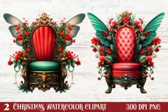 Amazing Fairy Christmas Clipart, Fairy Christmas Clipart Product Image 1