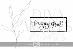 Amazing Grace How Sweet The Sound SVG Family Sign SVG Product Image 2