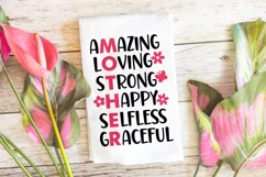 Mother quote SVG on hand towel 