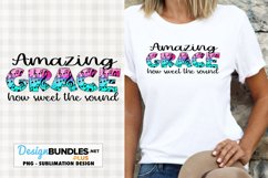 Amazing Grace Doodle Letters Sublimation Design Product Image 1