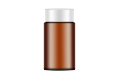 Amber Bottle Mockup for Pharmaceutical or Cosmetic Products Product Image 1
