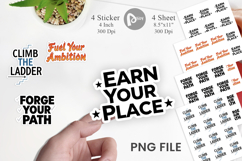 Ambitious Career Starter Quotes Sticker Product Image 1