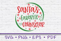 Santa's Favorite Counselor SVG, Counselor SVG, Christmas Svg Product Image 1