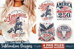 USA 250th Anniversary 4 PNG Sublimation, Patriotic 4th Product Image 2