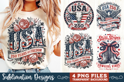 USA 250th Anniversary 4 PNG Sublimation, Patriotic 4th Product Image 2