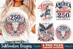 USA 250th Anniversary 4 PNG Sublimation, Patriotic 4th Product Image 3